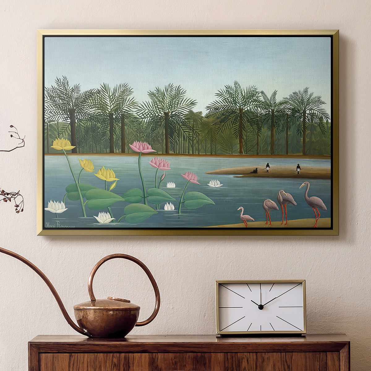 The Flamingoes (Les Flamants), 1907 - Floater Framed Canvas Print