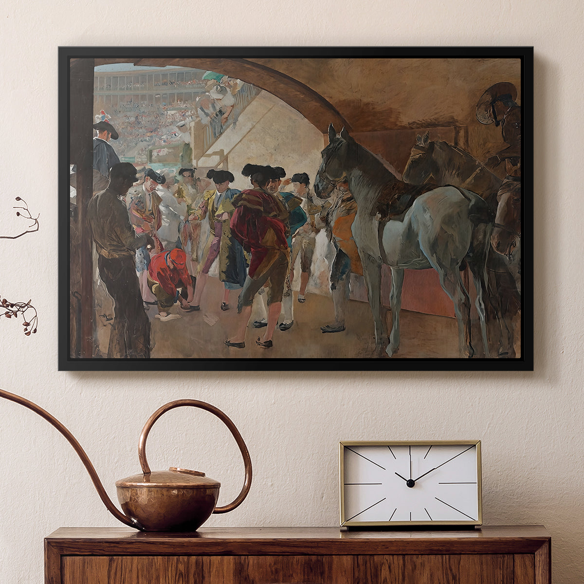 Before the Bullfight (Antes de la corrida), c. 1900 - Floater Framed Canvas Print