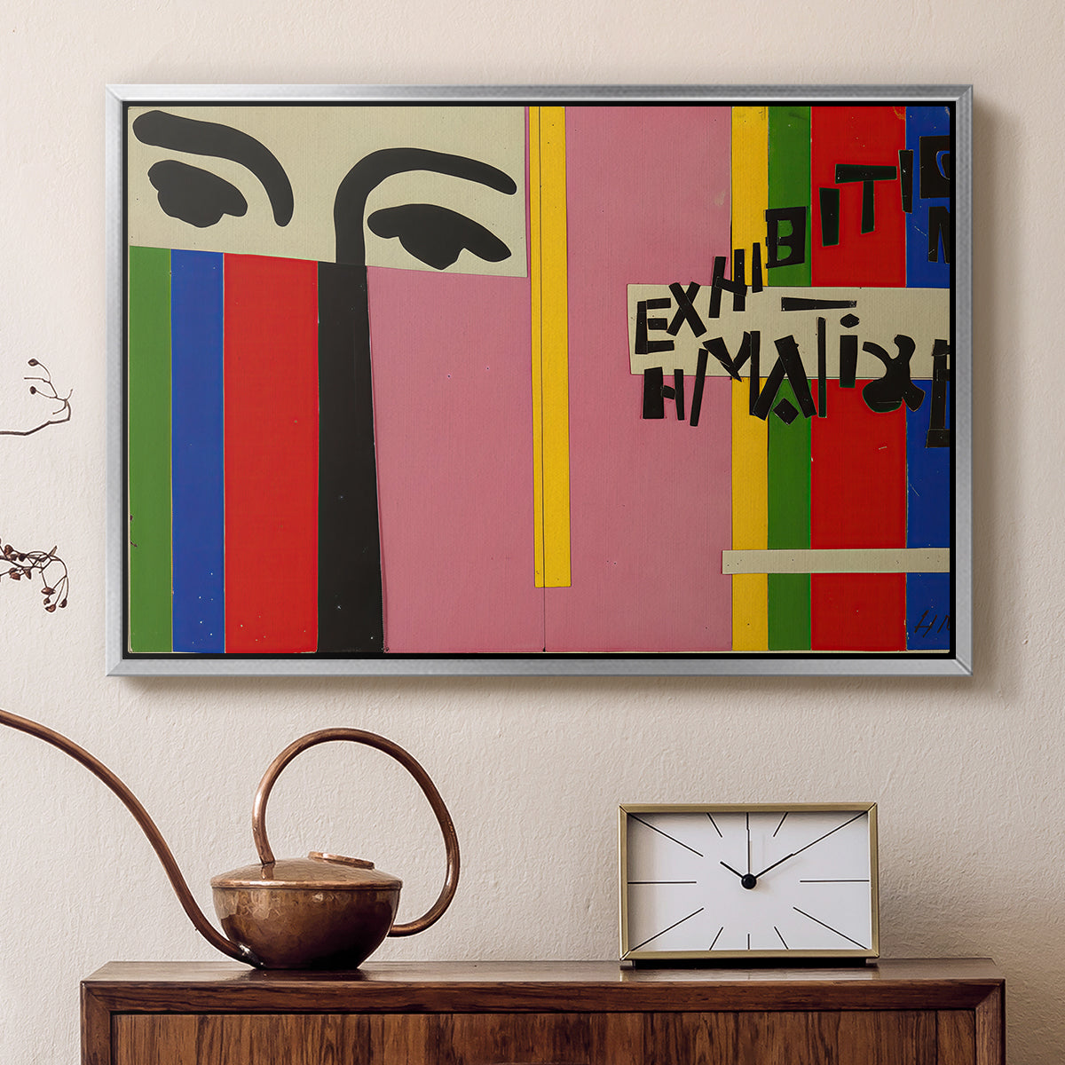Design for Cover of Exhibition Catalogue, 1951 - Floater Framed Canvas Print