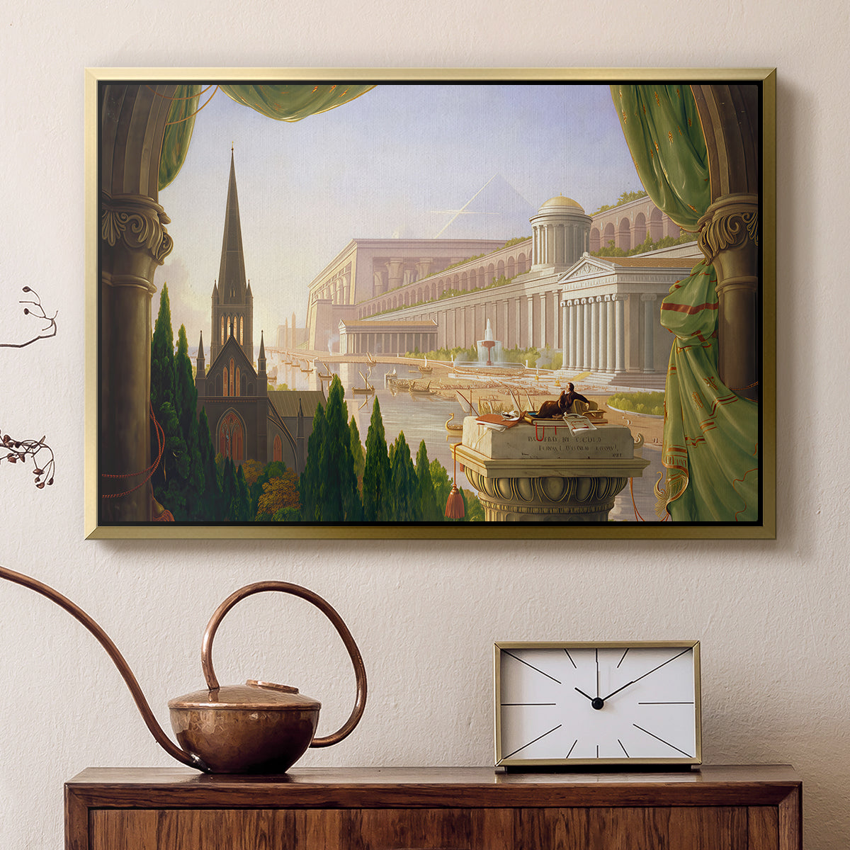 The Architect's Dream, 1840 - Floater Framed Canvas Print