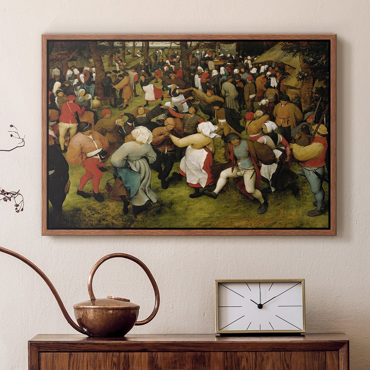The Wedding Dance, c. 1566 - Floater Framed Canvas Print
