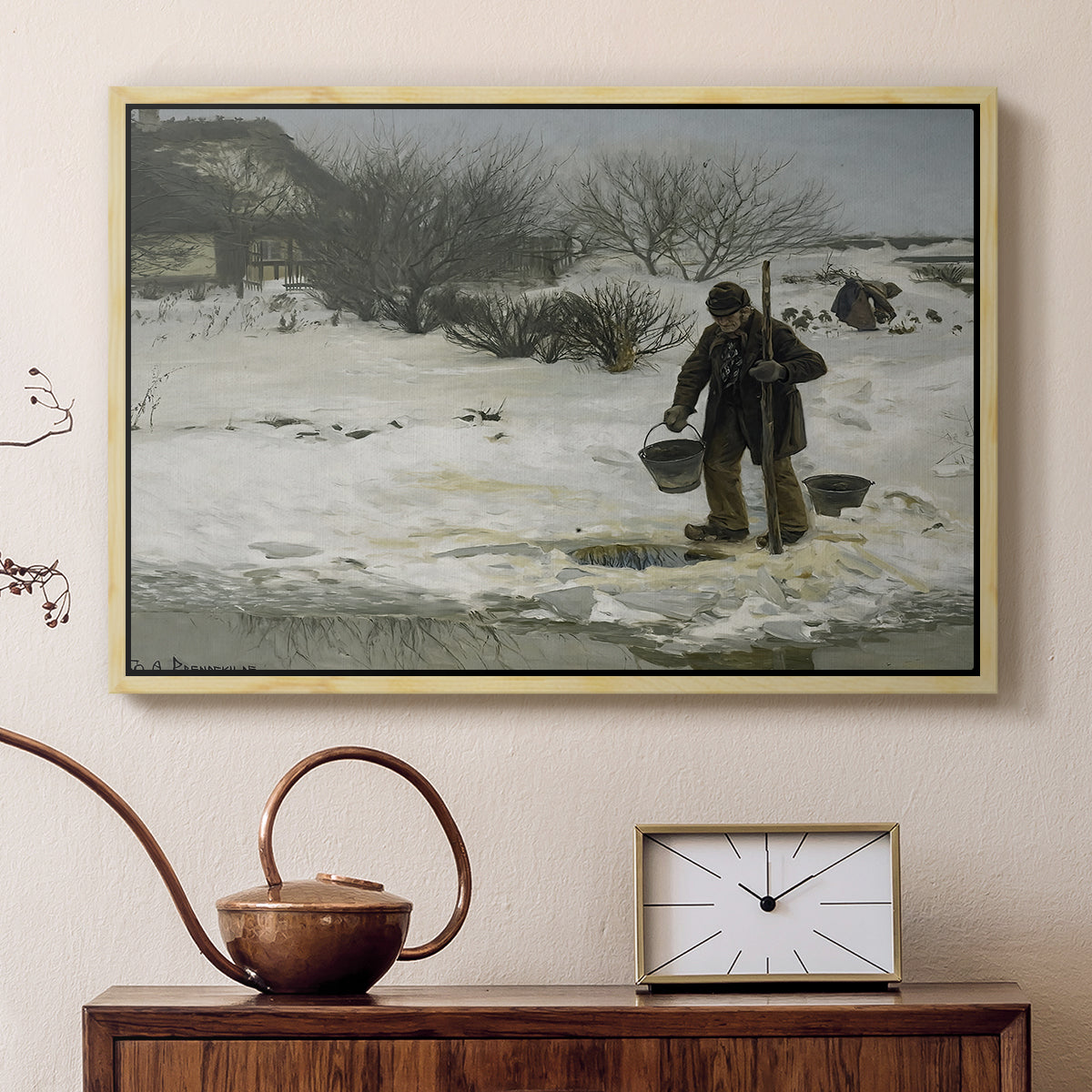Tøsne, 1895 - Floater Framed Canvas Print