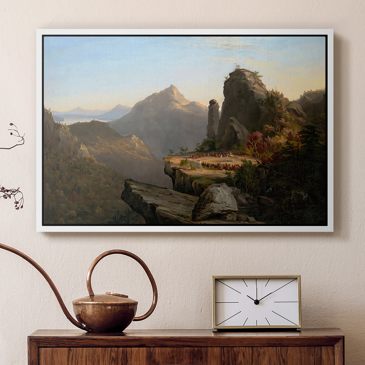 Scene from “The Last of the Mohicans”, 1827 - Floater Framed Canvas Print