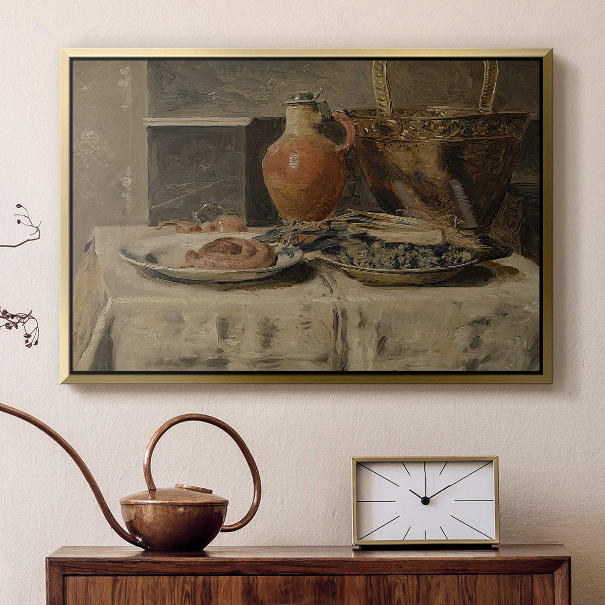 Still Life with Jar, c. 1881-1885 - Floater Framed Canvas Print