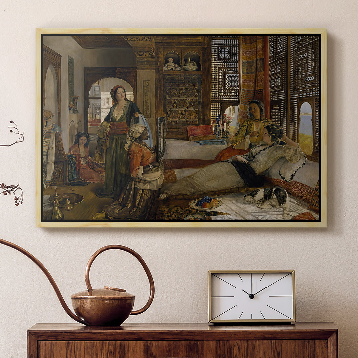 The Harem, 1876 - Floater Framed Canvas Print