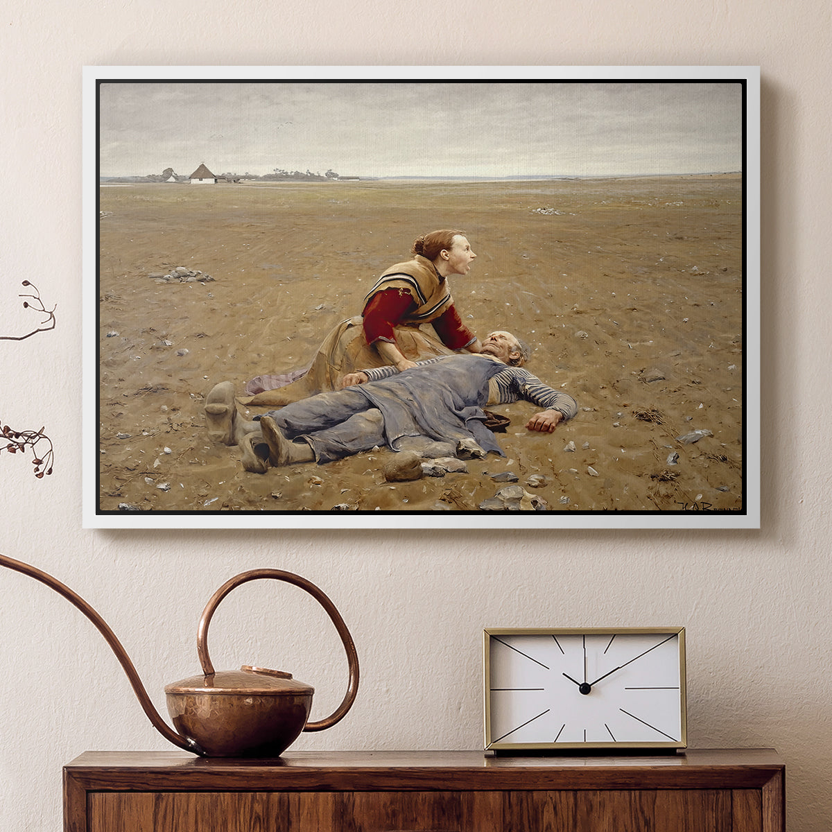 Worn Out (Udslidt), 1889 - Floater Framed Canvas Print