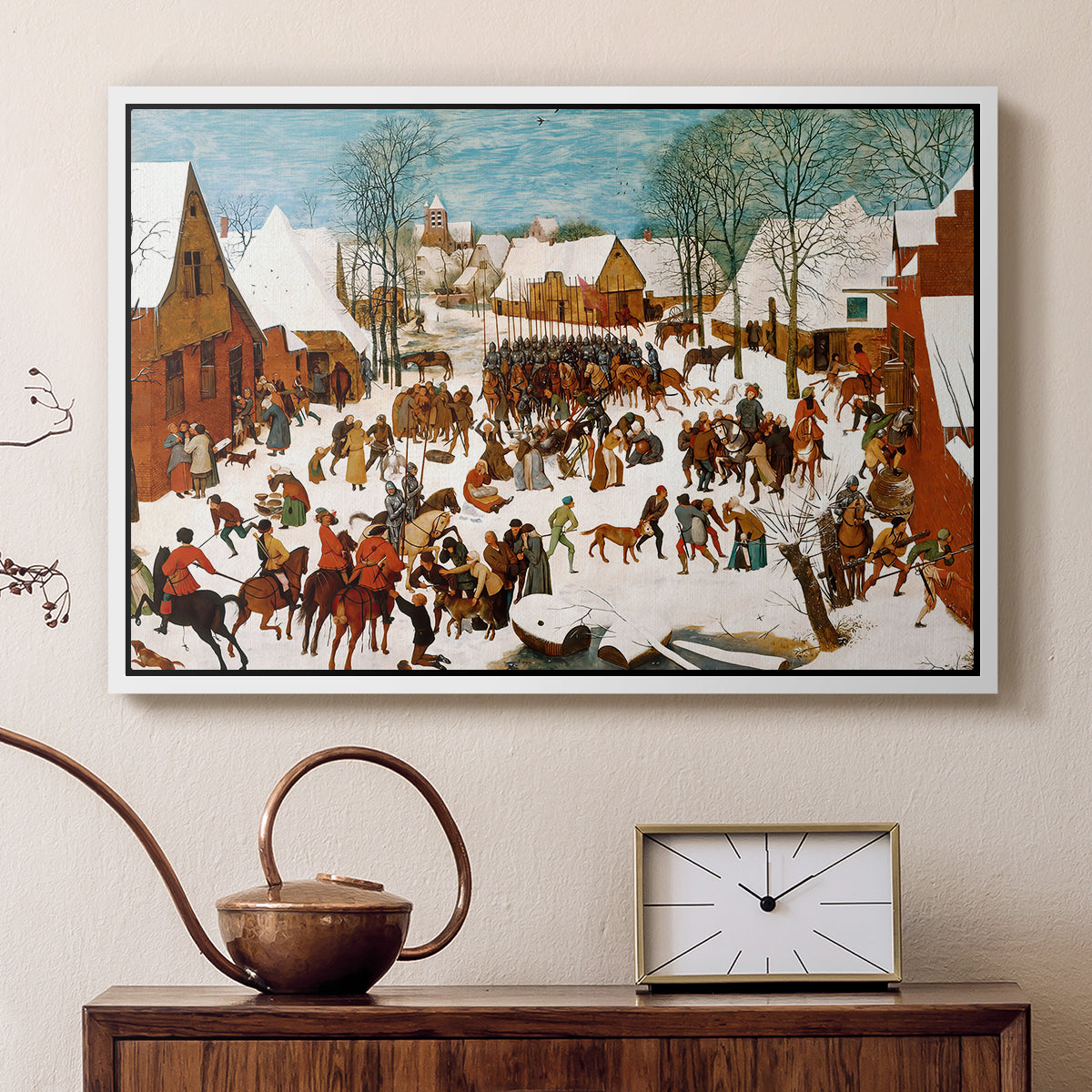 Massacre of the Innocents, c. 1565-1567 - Floater Framed Canvas Print