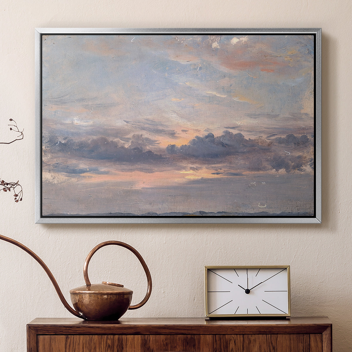 A Cloud Study, Sunset, c. 1821-1822 - Floater Framed Canvas Print