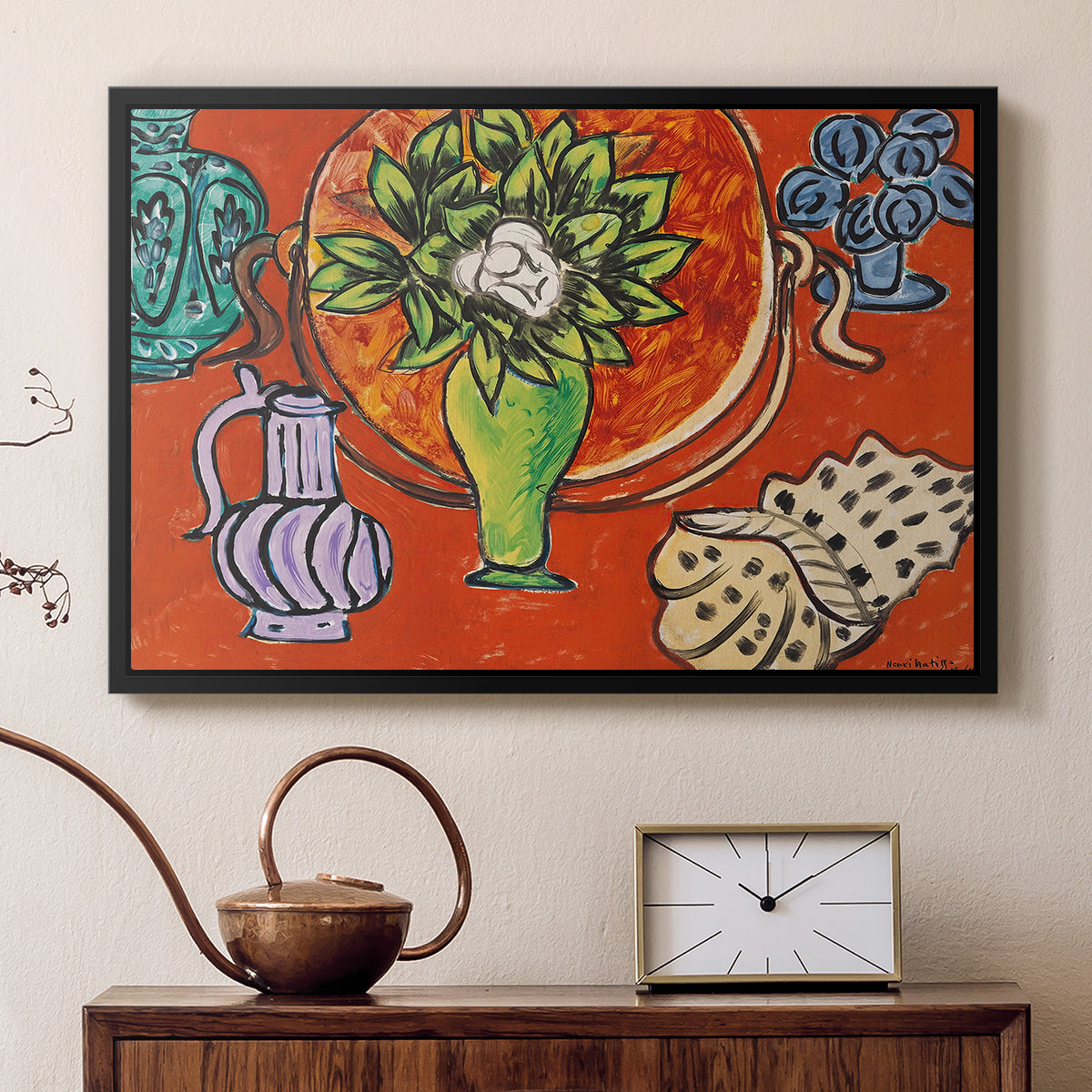 Still Life with a Magnolia (Nature morte au magnolia), 1941 - Floater Framed Canvas Print