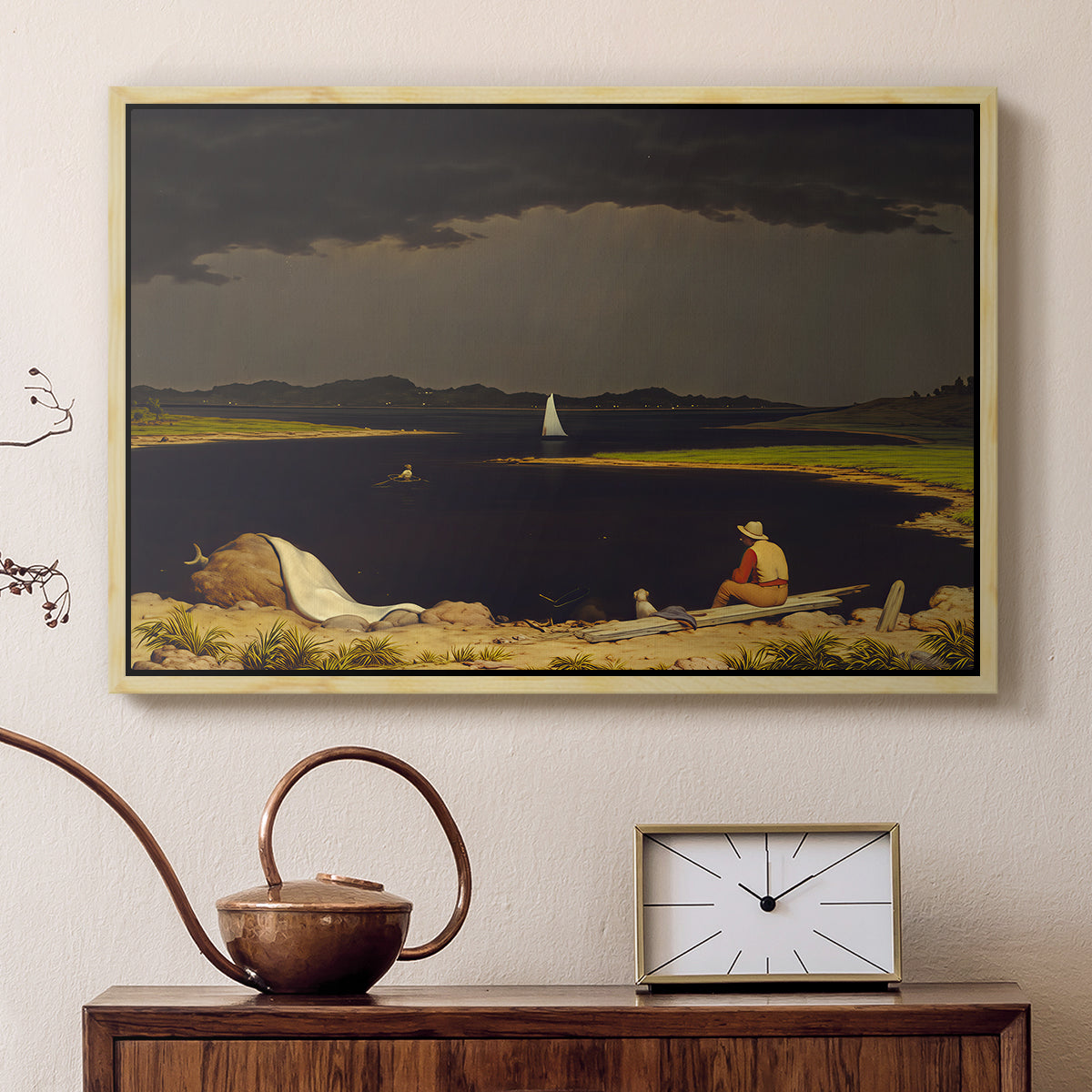 Approaching Thunder Storm, 1859 - Floater Framed Canvas Print