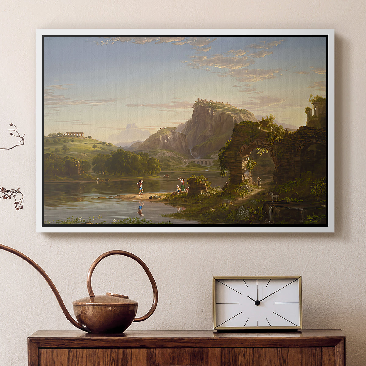 L'Allegro, 1845 - Floater Framed Canvas Print