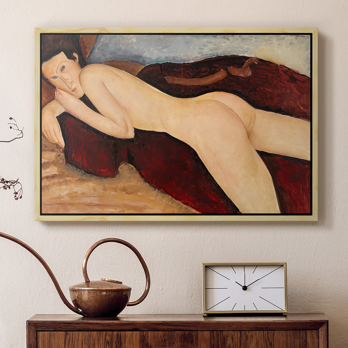 Reclining Nude from the Back (Nu couché de dos), c. 1917 - Floater Framed Canvas Print