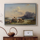 Shepherds and Cattle on Lake Attersee, 1852 - Floater Framed Canvas Print