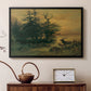 Wallowing Deer on the Shore of a Mountain Lake, c. 1850 - Floater Framed Canvas Print