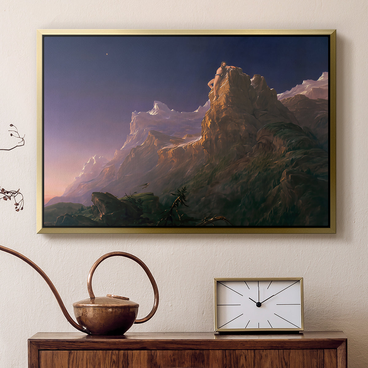 Prometheus Bound, 1847 - Floater Framed Canvas Print