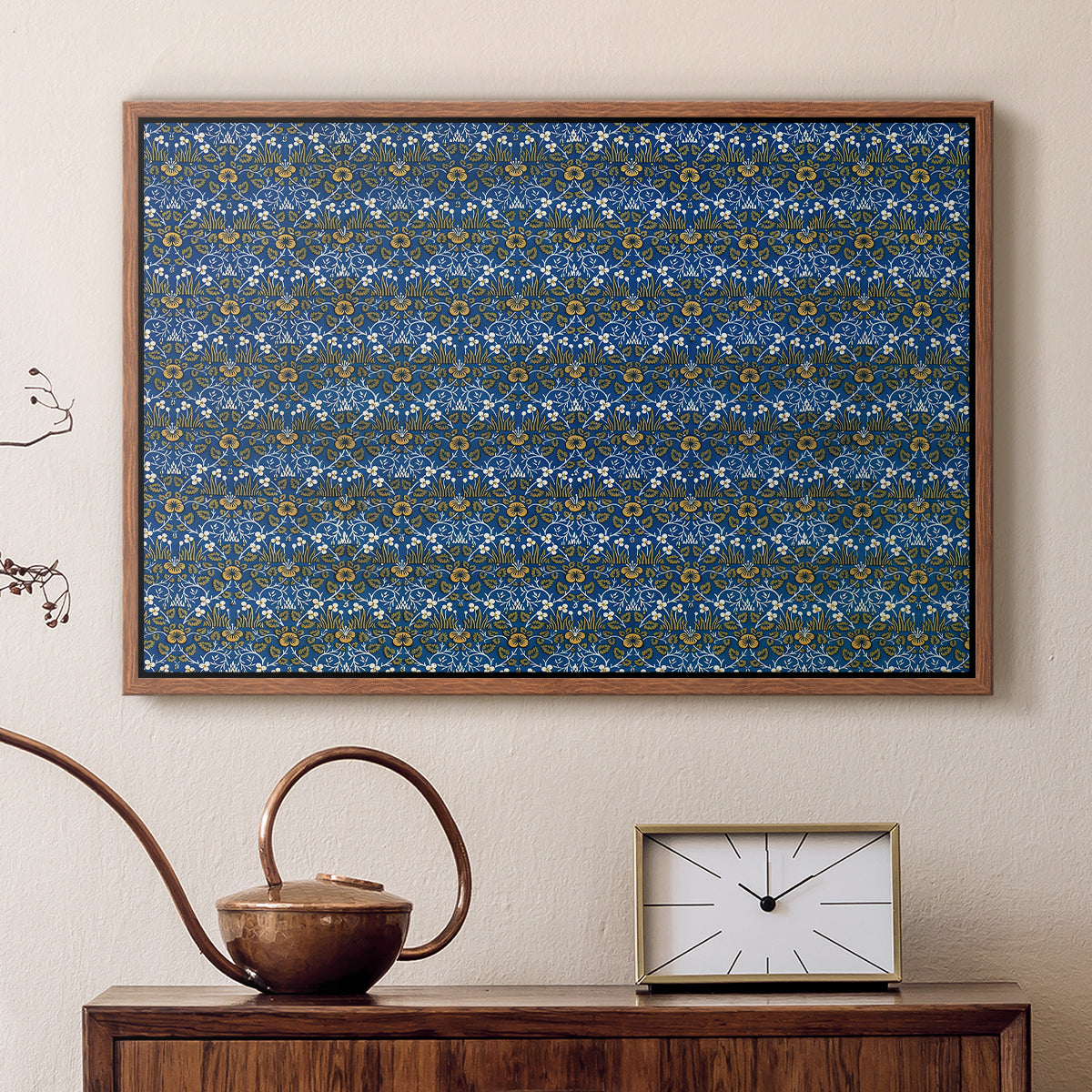 Eyebright, Green and Yellow Design, c. 1883 - Floater Framed Canvas Print