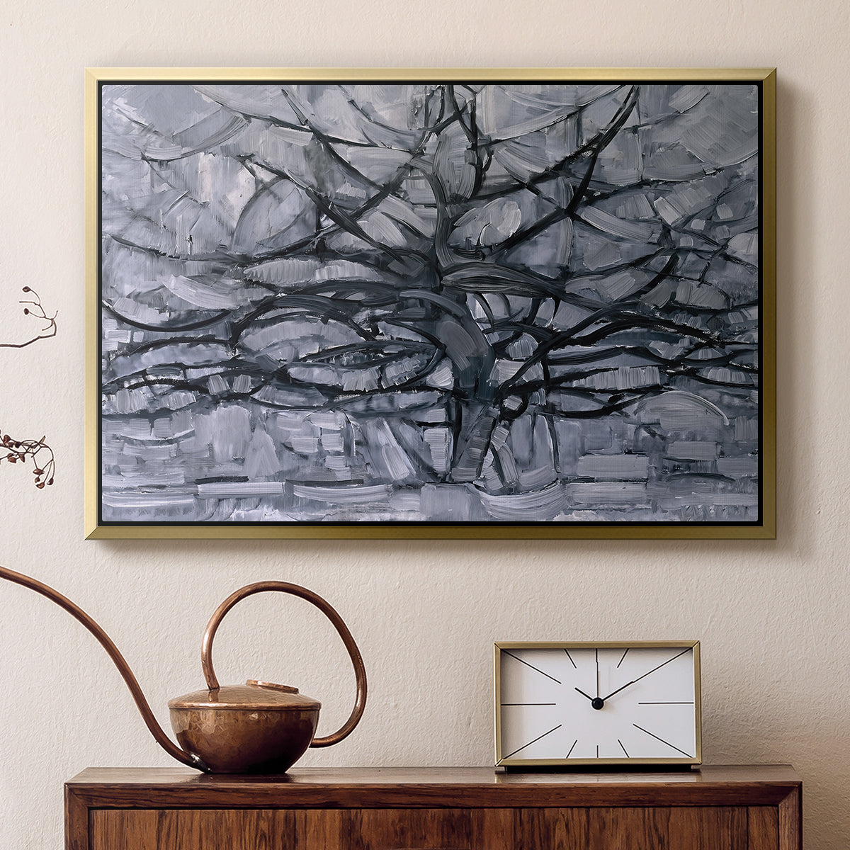 The Gray Tree, 1911 - Floater Framed Canvas Print