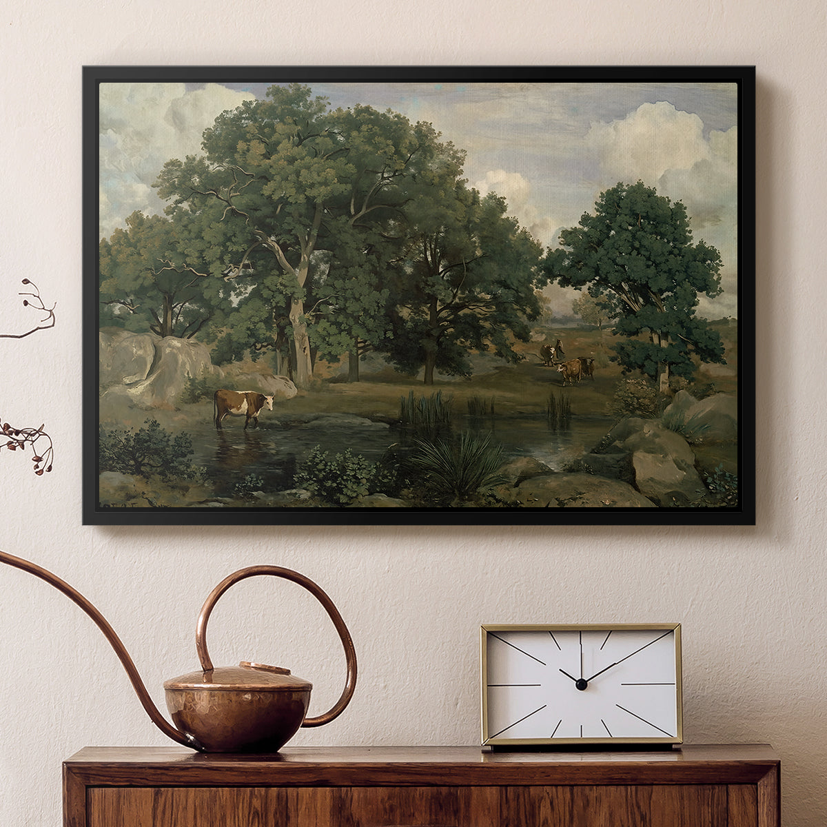 Forest of Fontainebleau, 1846 - Floater Framed Canvas Print
