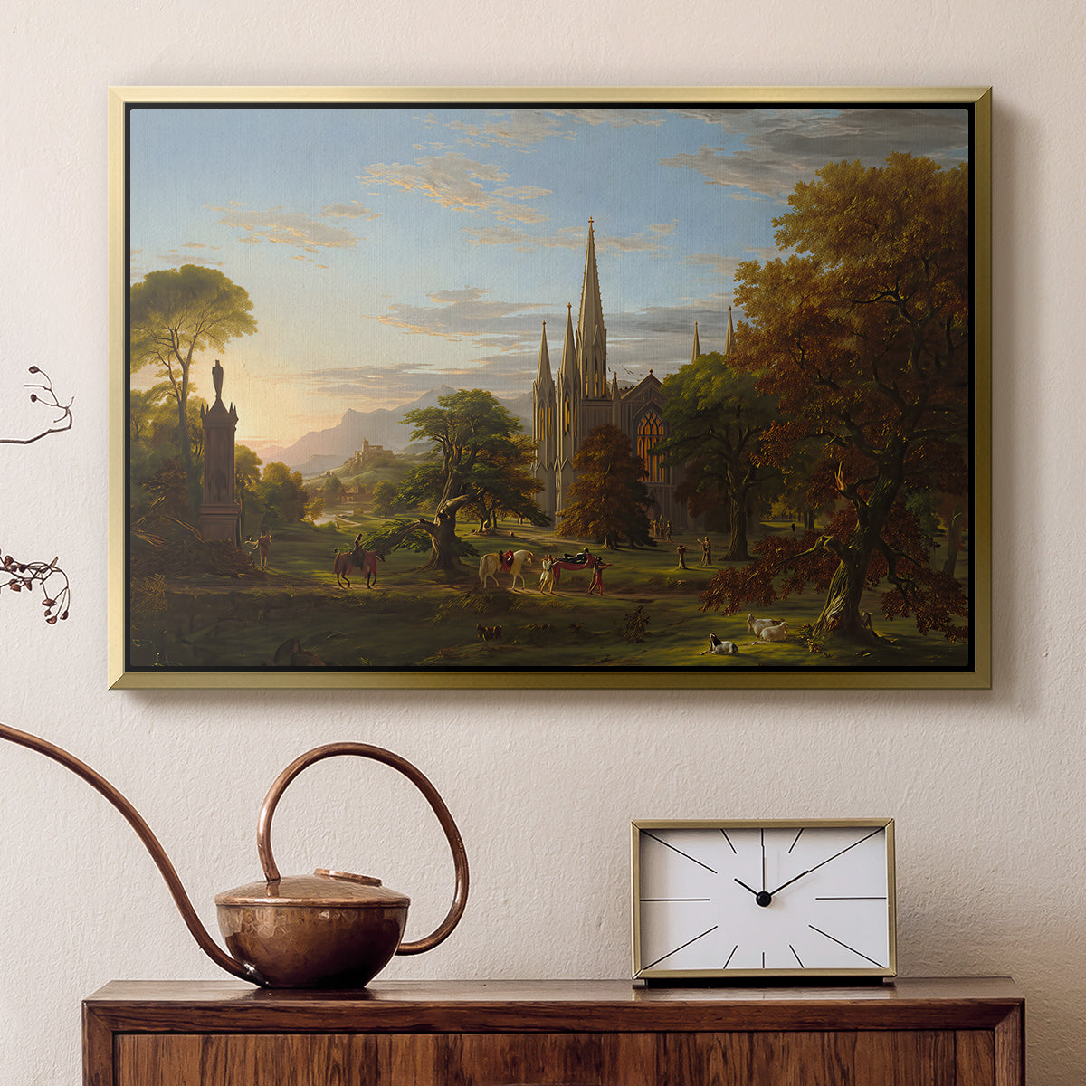 The Return, 1837 - Floater Framed Canvas Print