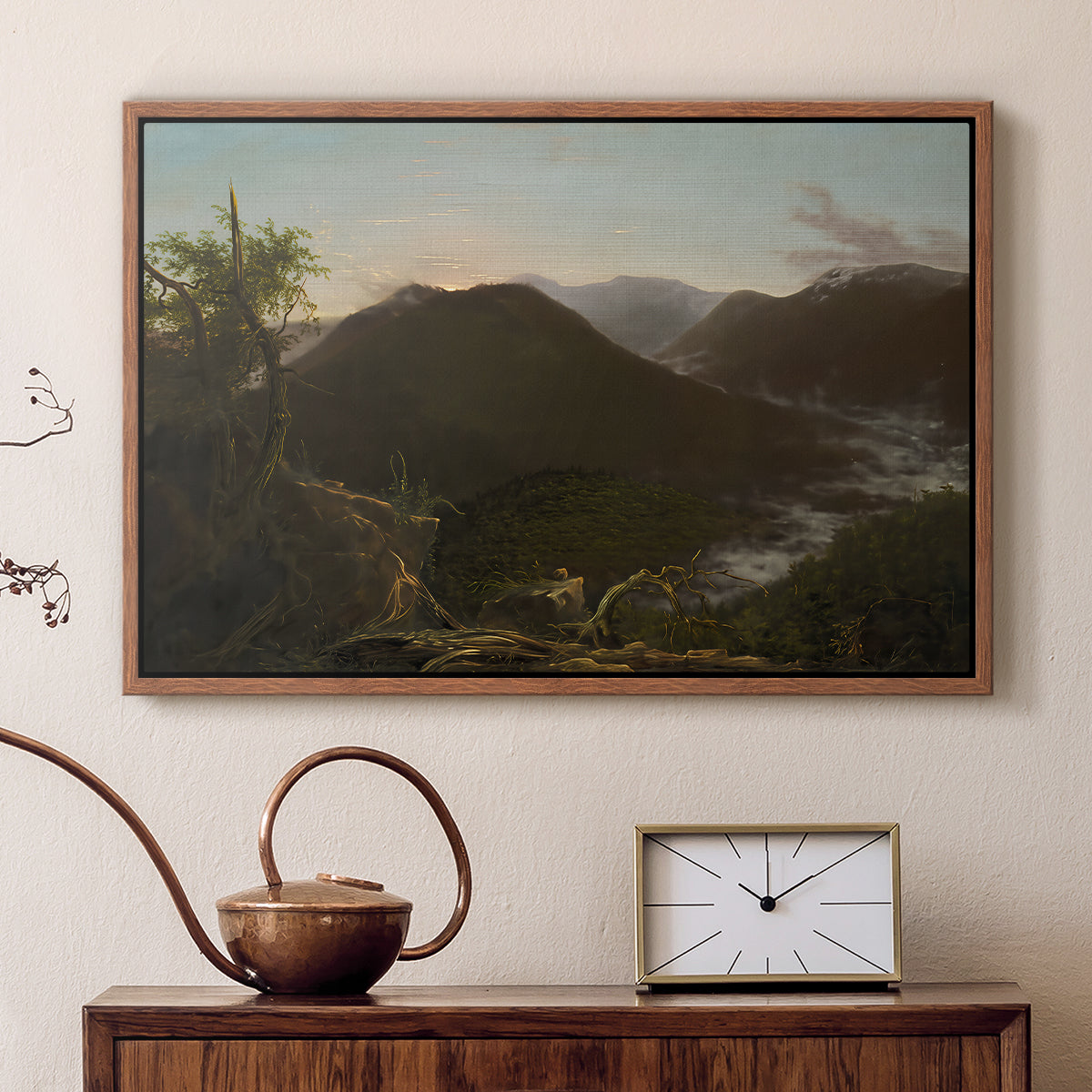 Sunrise in the Catskill Mountains, 1826 - Floater Framed Canvas Print