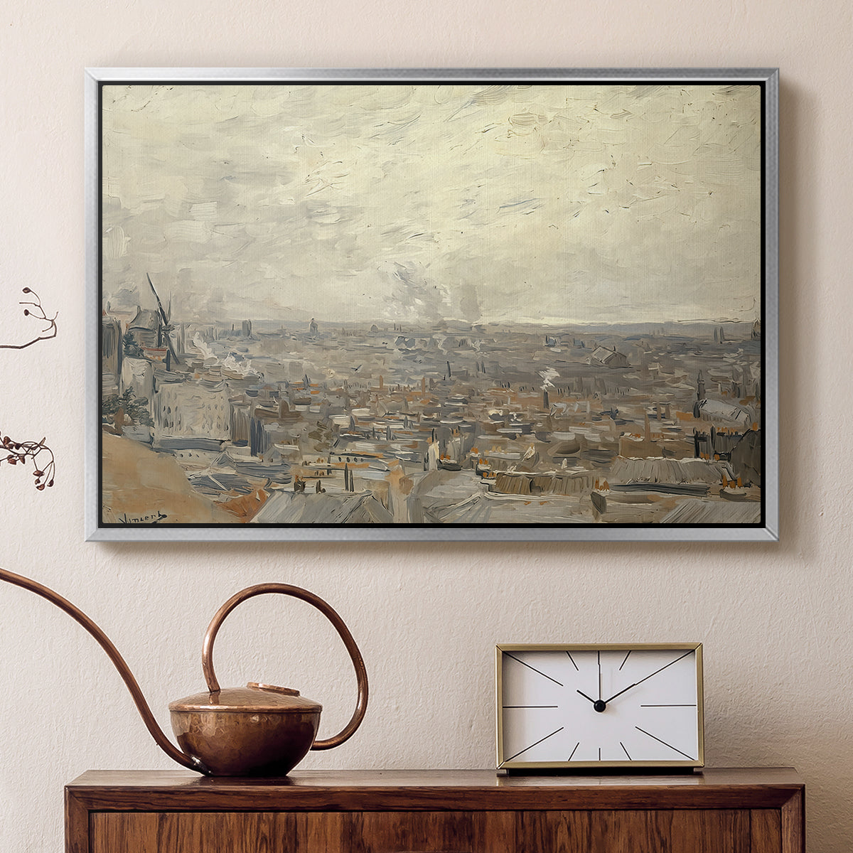 View from Montmartre, 1886 - Floater Framed Canvas Print