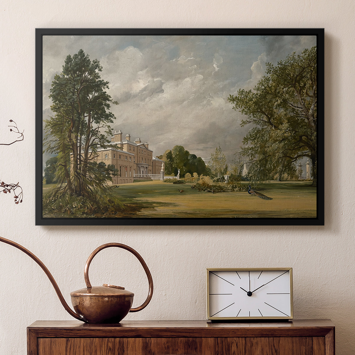 Malvern Hall, 1821 - Floater Framed Canvas Print