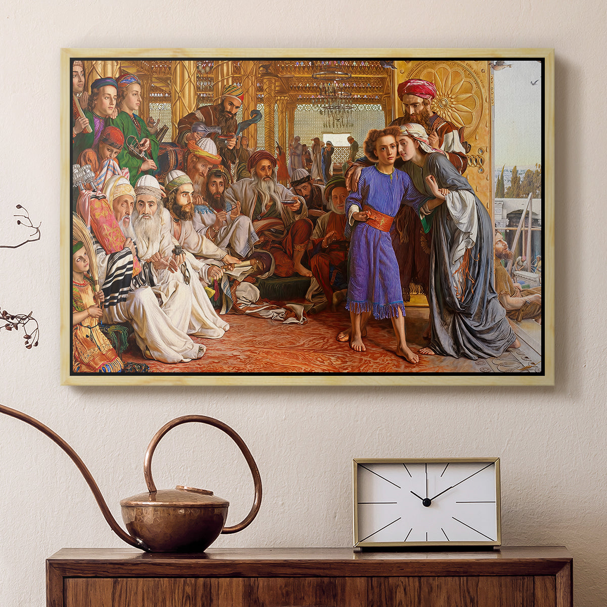 The Finding of the Saviour in the Temple, 1854-1860 - Floater Framed Canvas Print