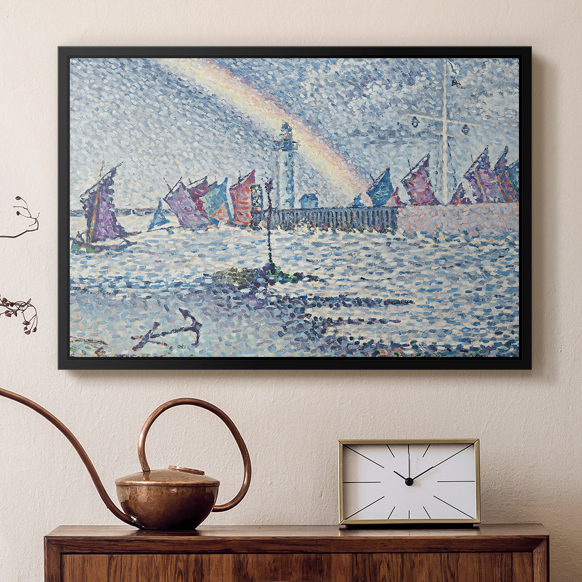 Entrance to the Port of Honfleur, 1899 - Floater Framed Canvas Print