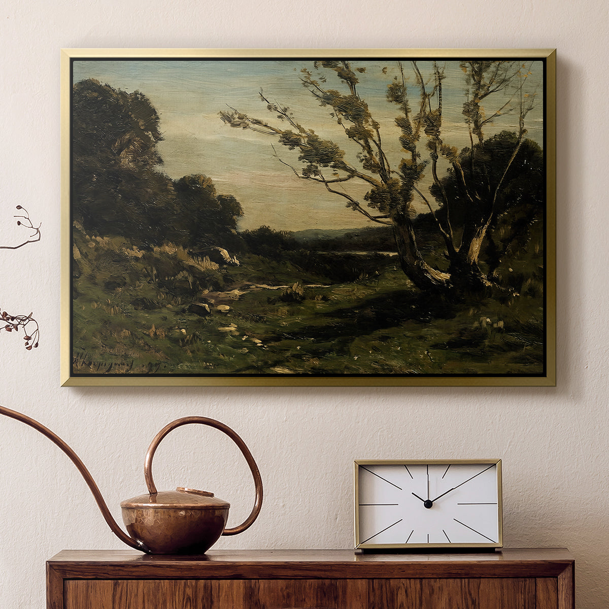 Morning in the Nievre, 1877 - Floater Framed Canvas Print