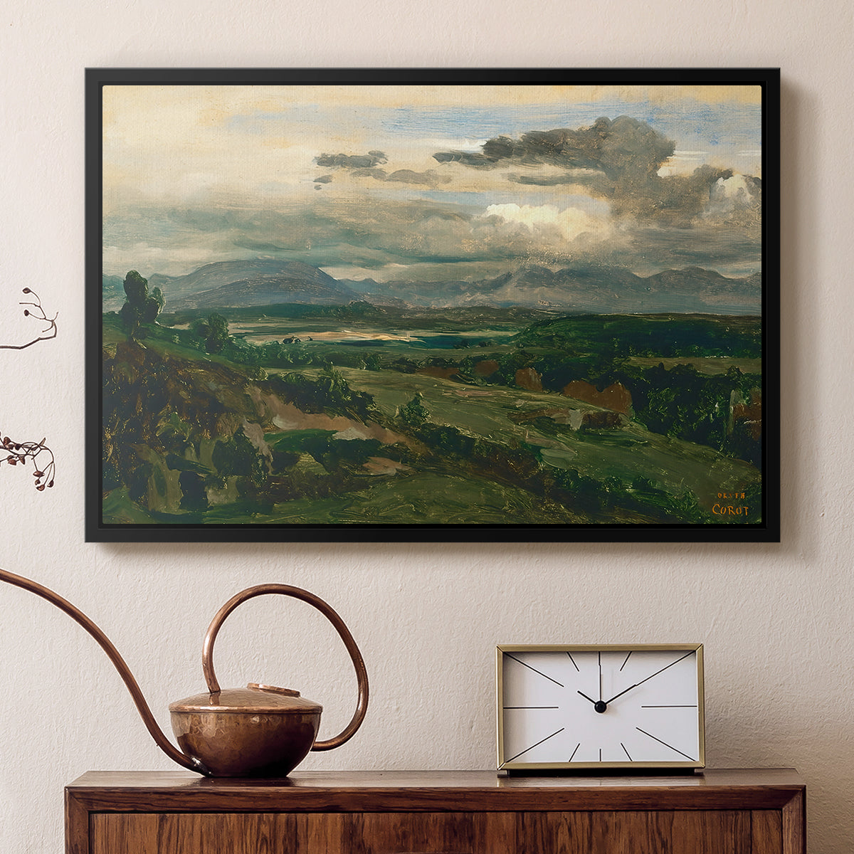 Civita Castellana, c. 1860s - Floater Framed Canvas Print