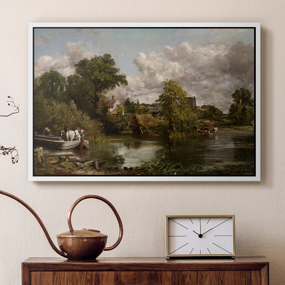 The White Horse, 1819 - Floater Framed Canvas Print