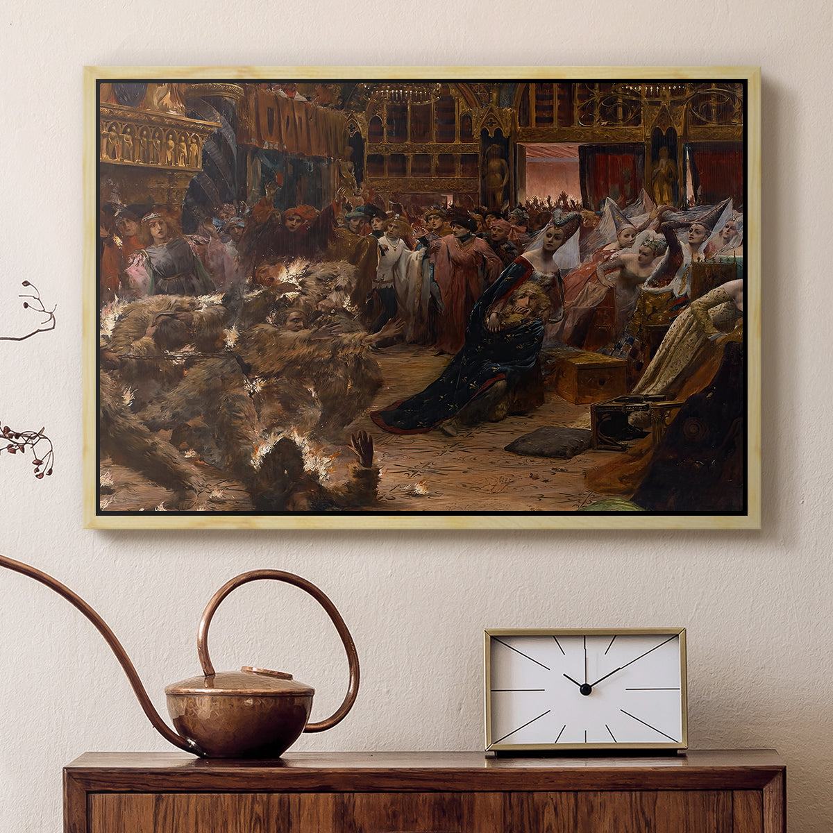 Ball of the Burning Men, 1889 - Floater Framed Canvas Print