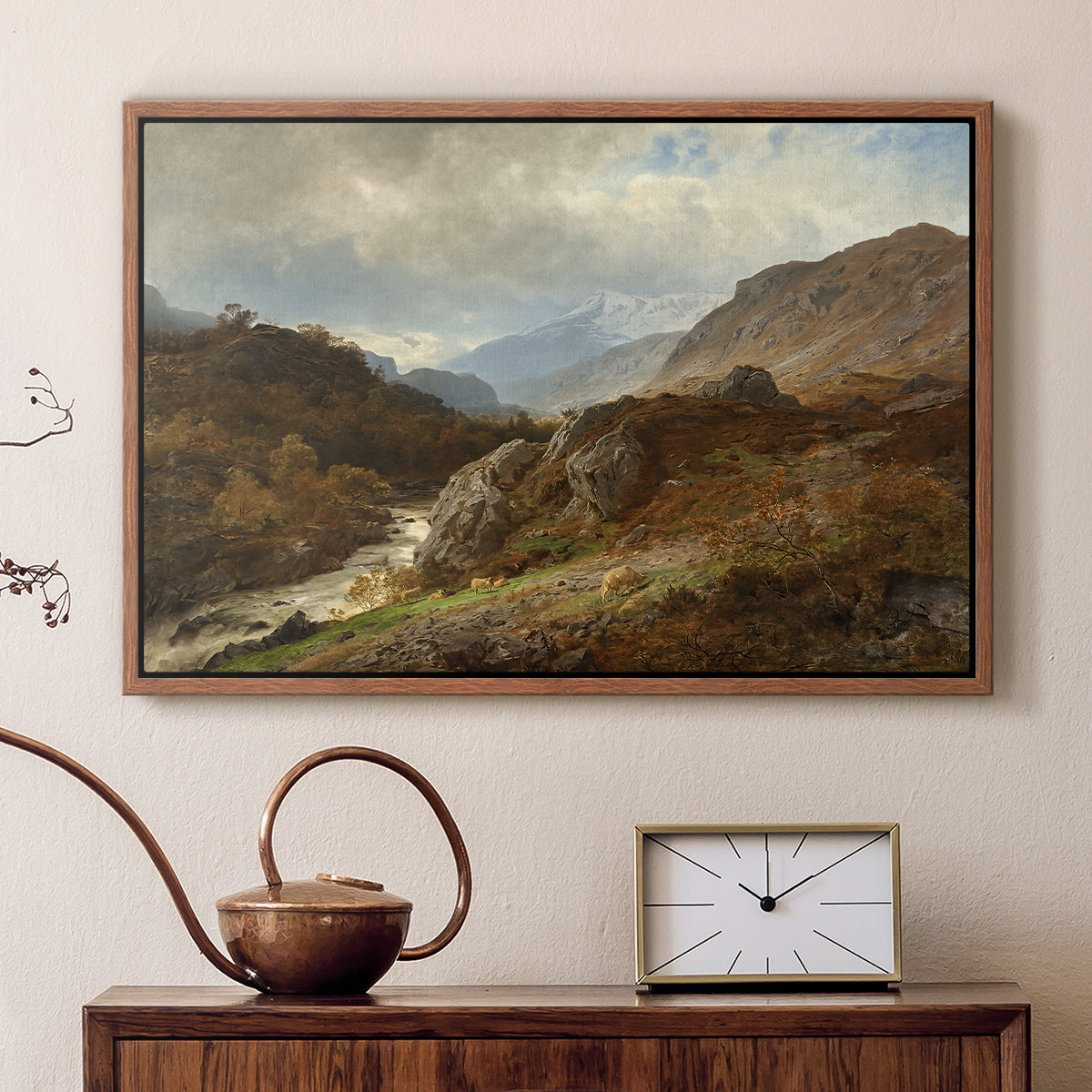 Mountain Landscape, 1864 - Floater Framed Canvas Print