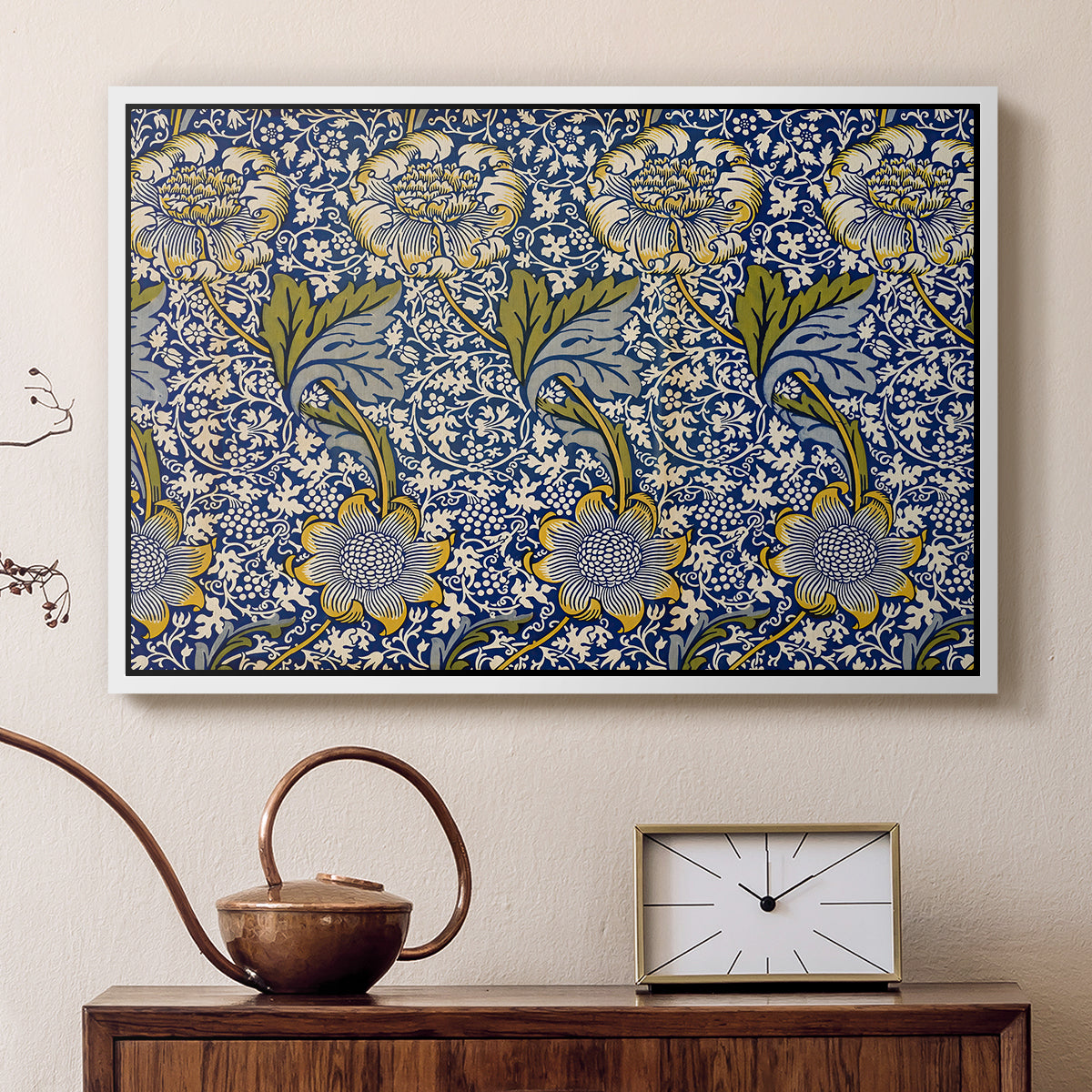 Kennet - Indigo/Gold, 1883 - Floater Framed Canvas Print