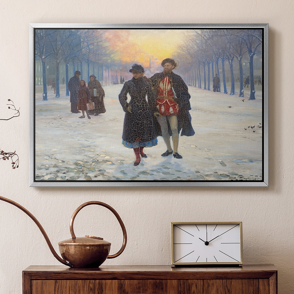 Morning after the Carnival, 1884 - Floater Framed Canvas Print