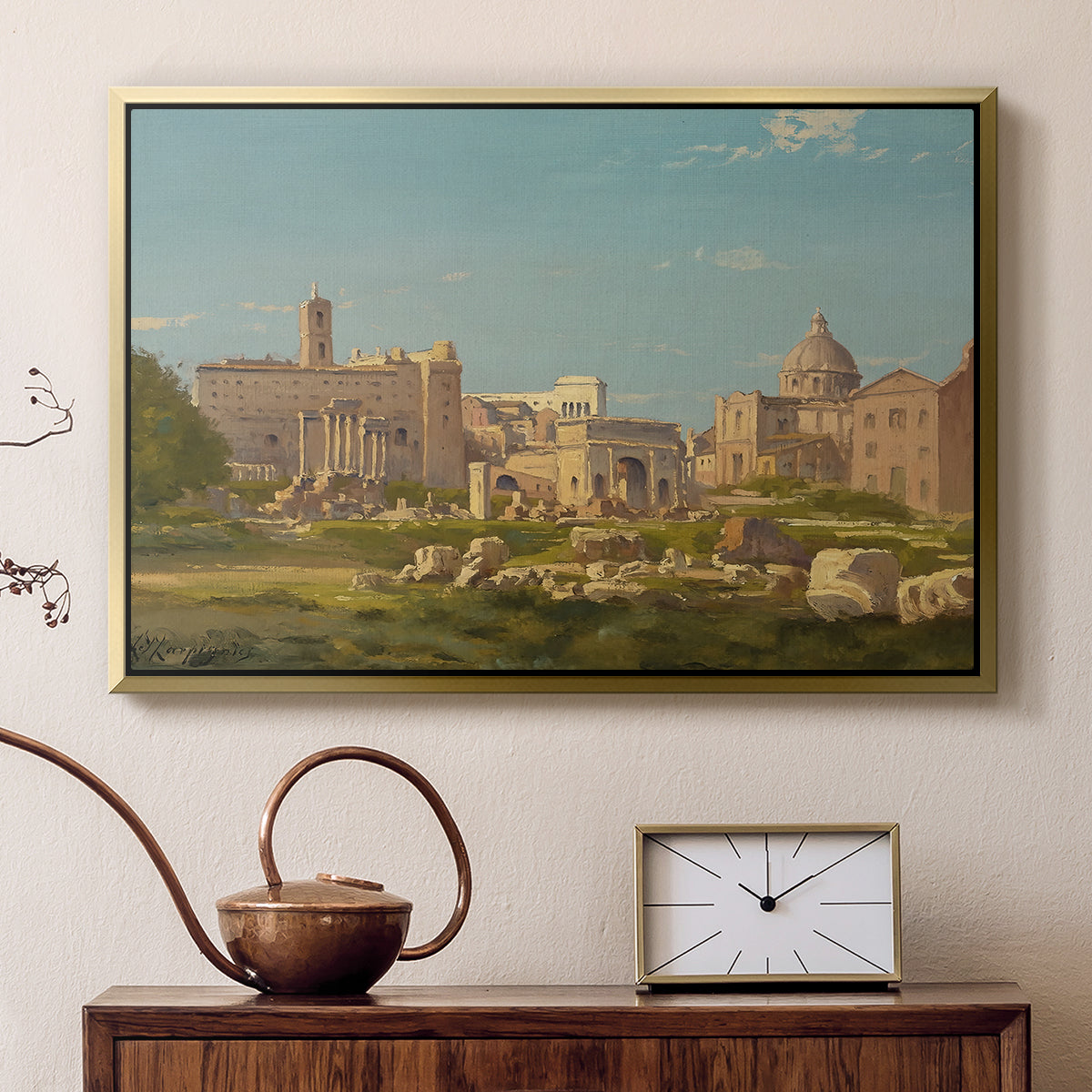 The Roman Forum, c. 1860 - Floater Framed Canvas Print