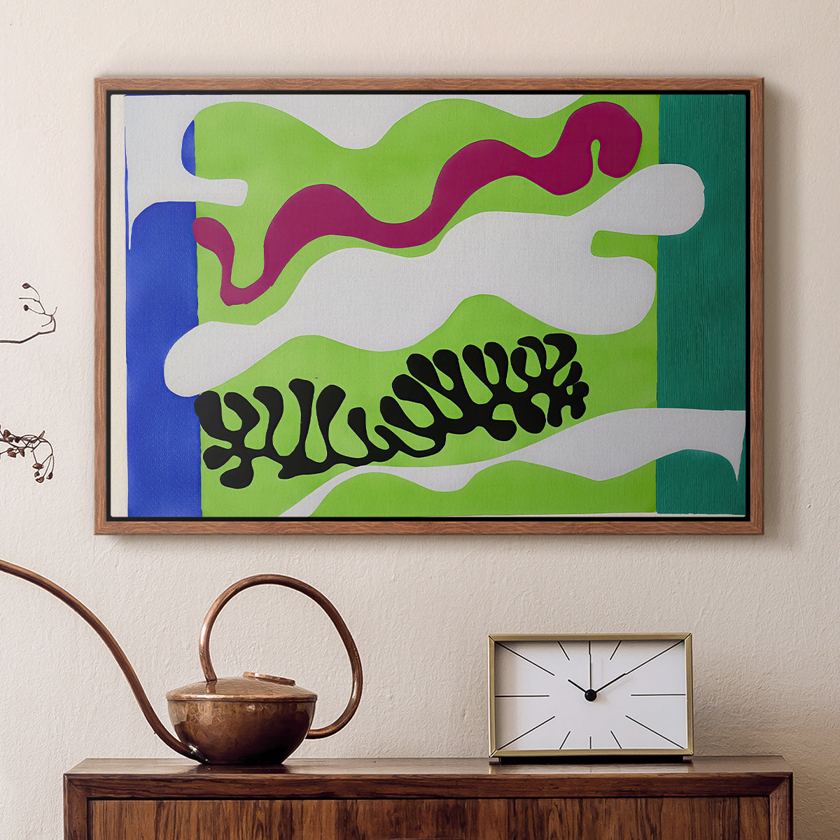 The Lagoon (Le lagon), from Jazz, 1947 - Floater Framed Canvas Print