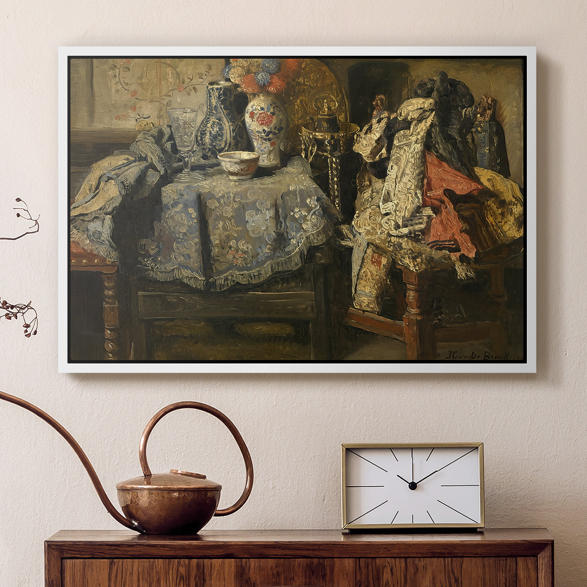 Still Life Requisites, 1885 - Floater Framed Canvas Print