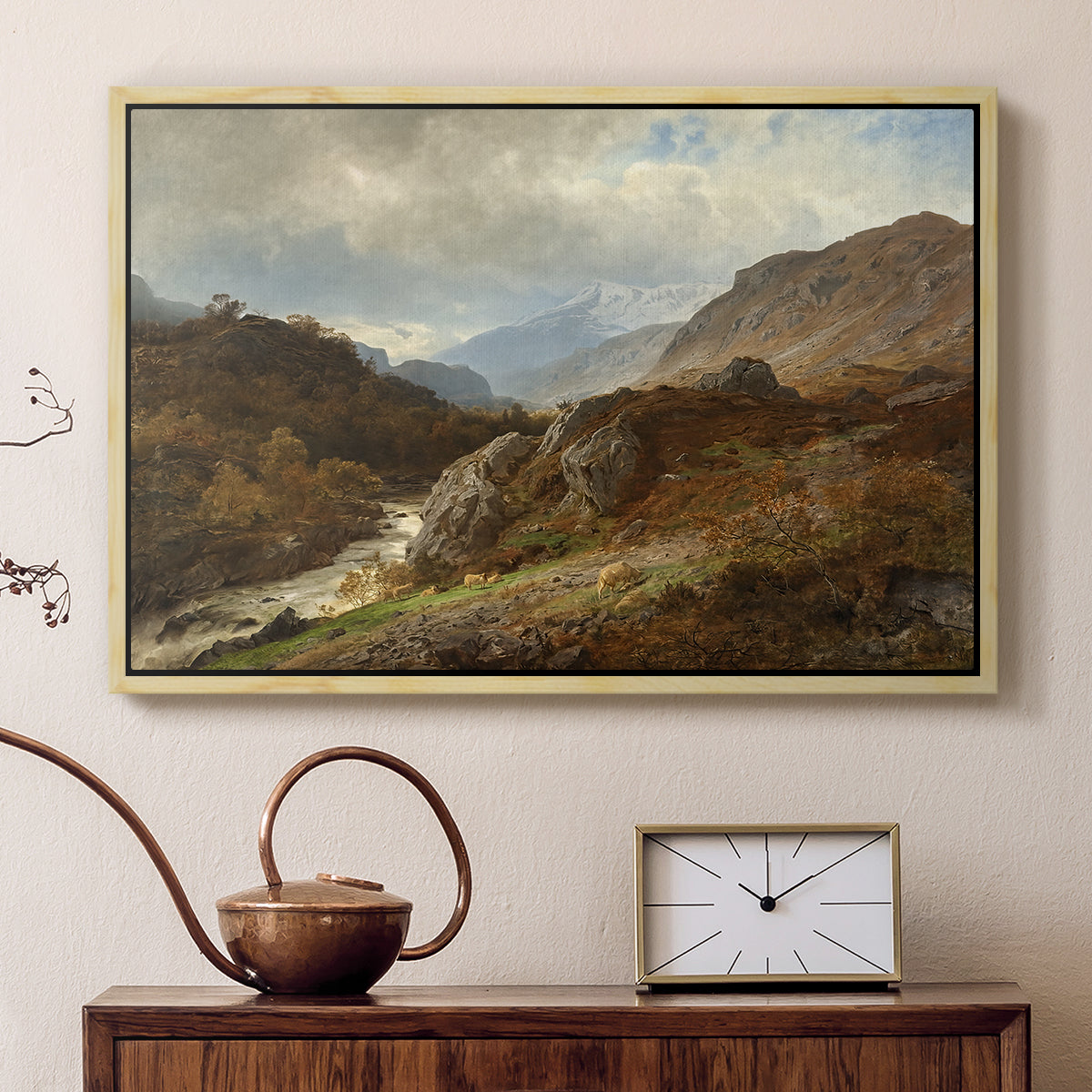 Mountain Landscape, 1864 - Floater Framed Canvas Print