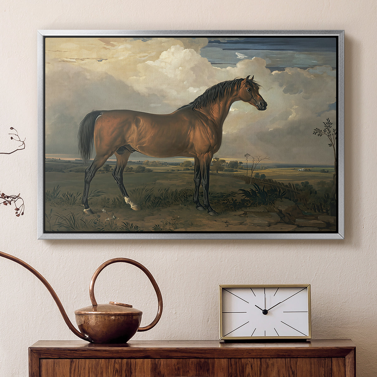 Eagle, A Celebrated Stallion, 1809 - Floater Framed Canvas Print