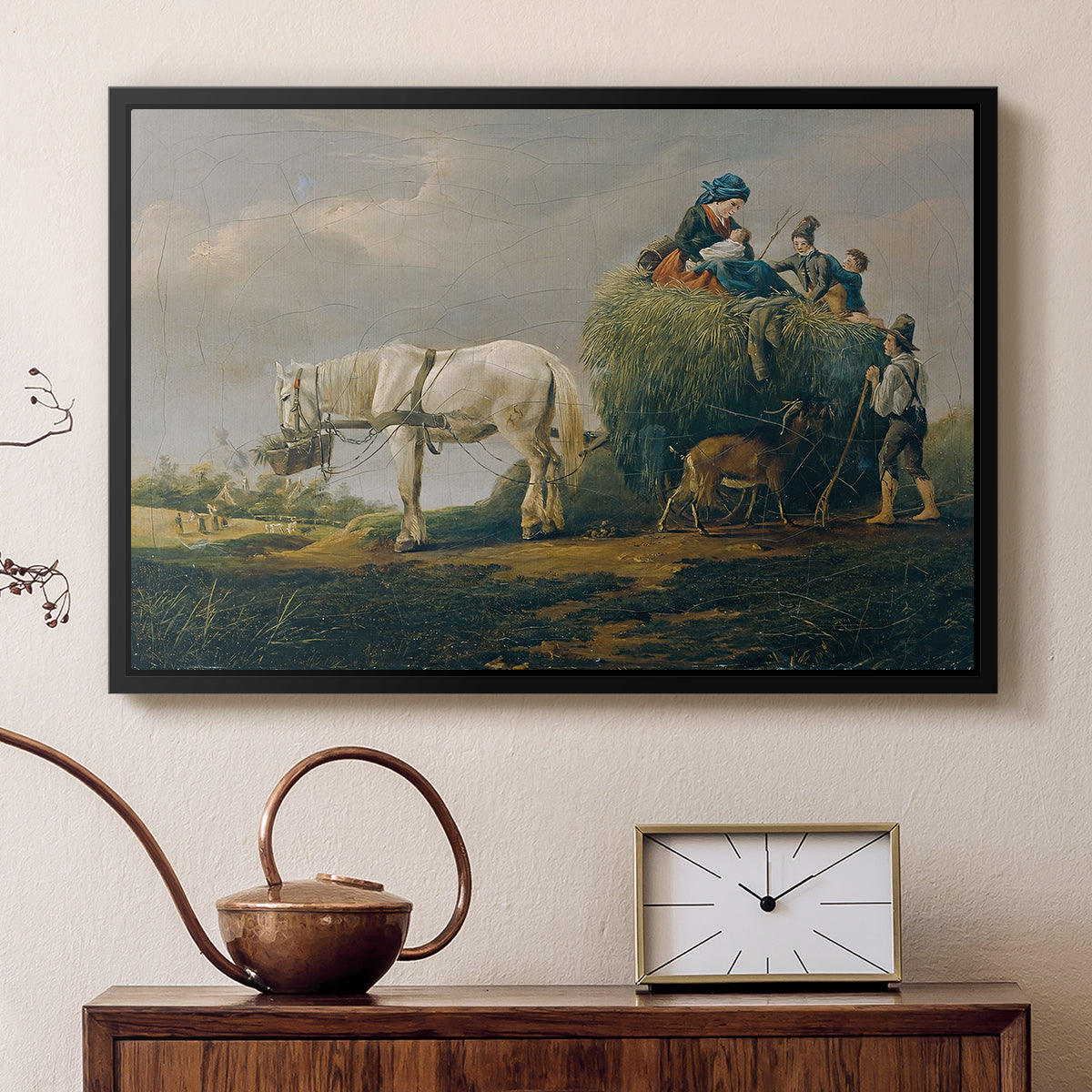 The Hay Wagon (Der Heuwagen), 1824 - Floater Framed Canvas Print