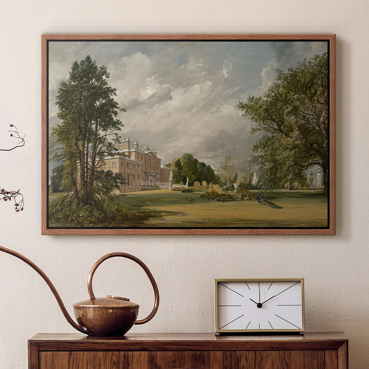 Malvern Hall, 1821 - Floater Framed Canvas Print