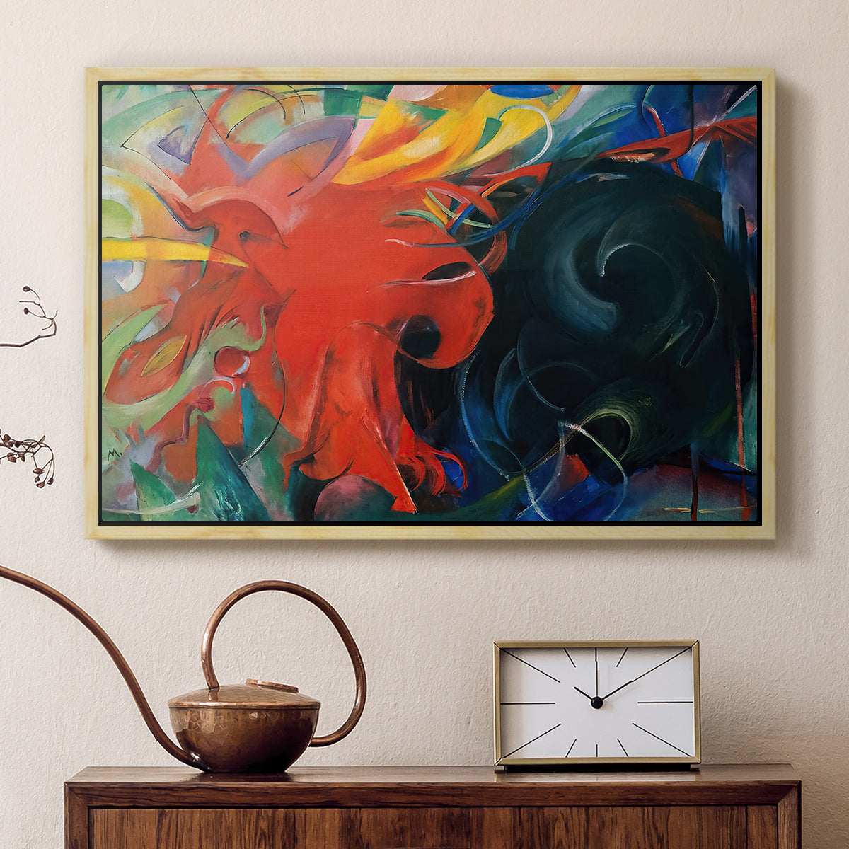 Fighting Forms, 1914 - Floater Framed Canvas Print