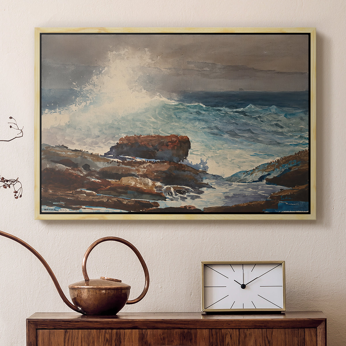 Incoming Tide, Scarboro, Maine, 1883 - Floater Framed Canvas Print