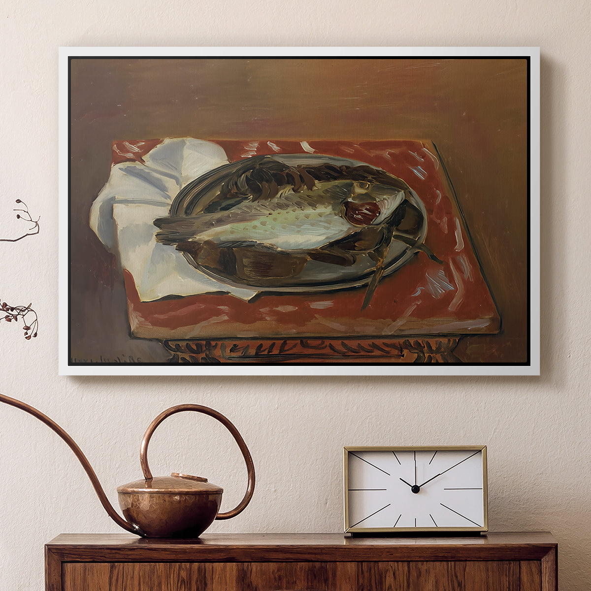 Still Life with Bream (Nature morte à la daurade), 1920 - Floater Framed Canvas Print