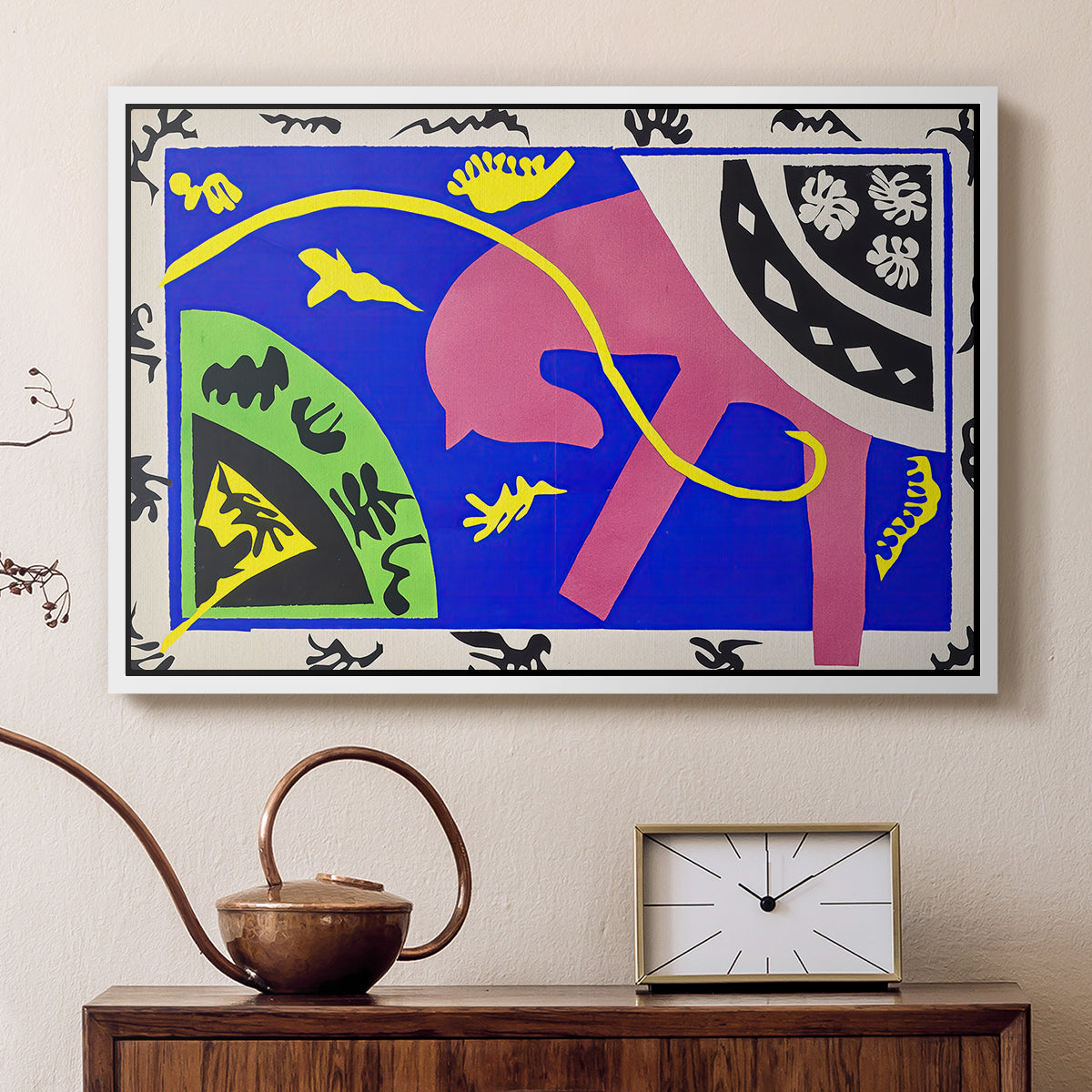 The Horse, the Rider and the Clown, from Jazz, 1947 - Floater Framed Canvas Print