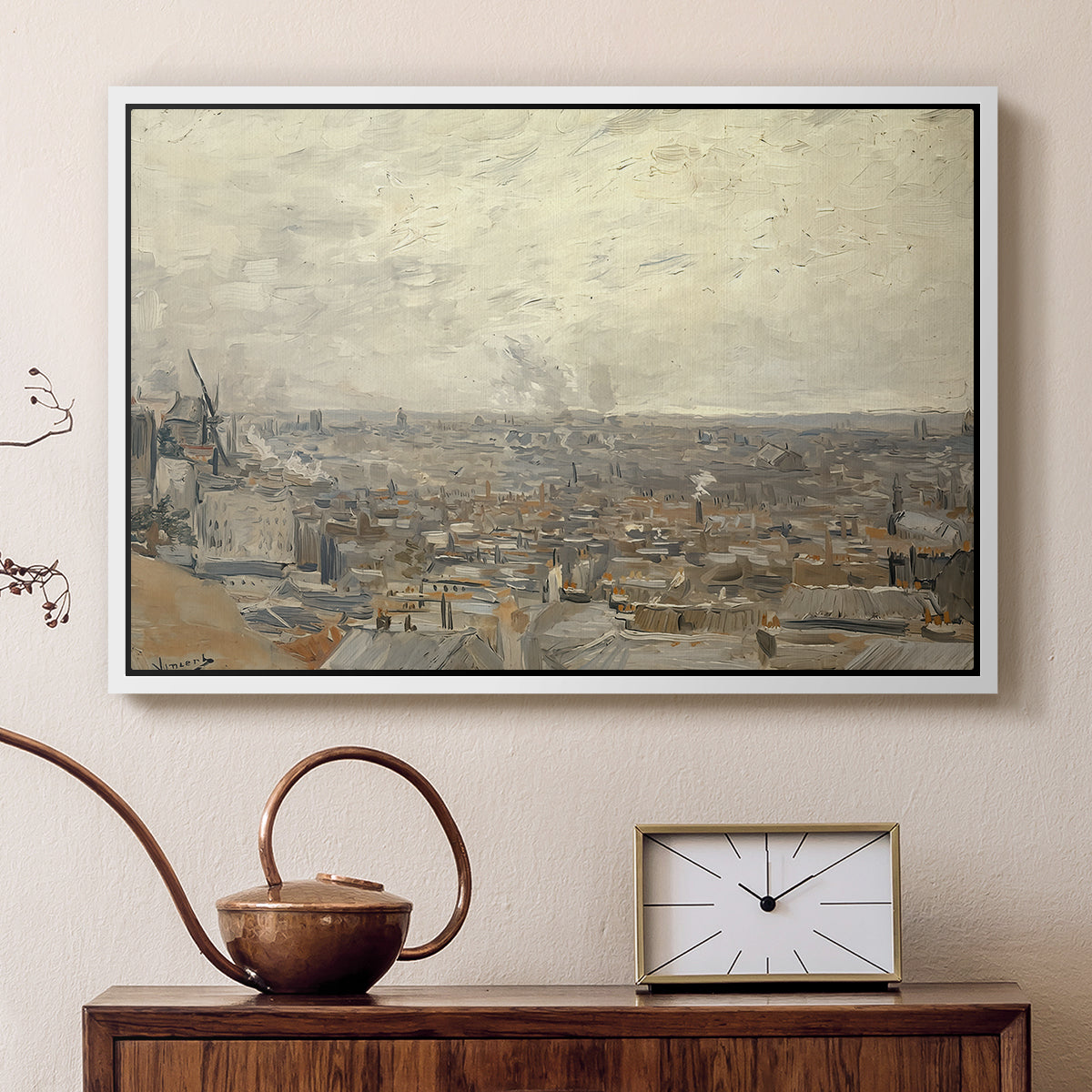 View from Montmartre, 1886 - Floater Framed Canvas Print