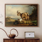 A Goat with Two Kids - Floater Framed Canvas Print