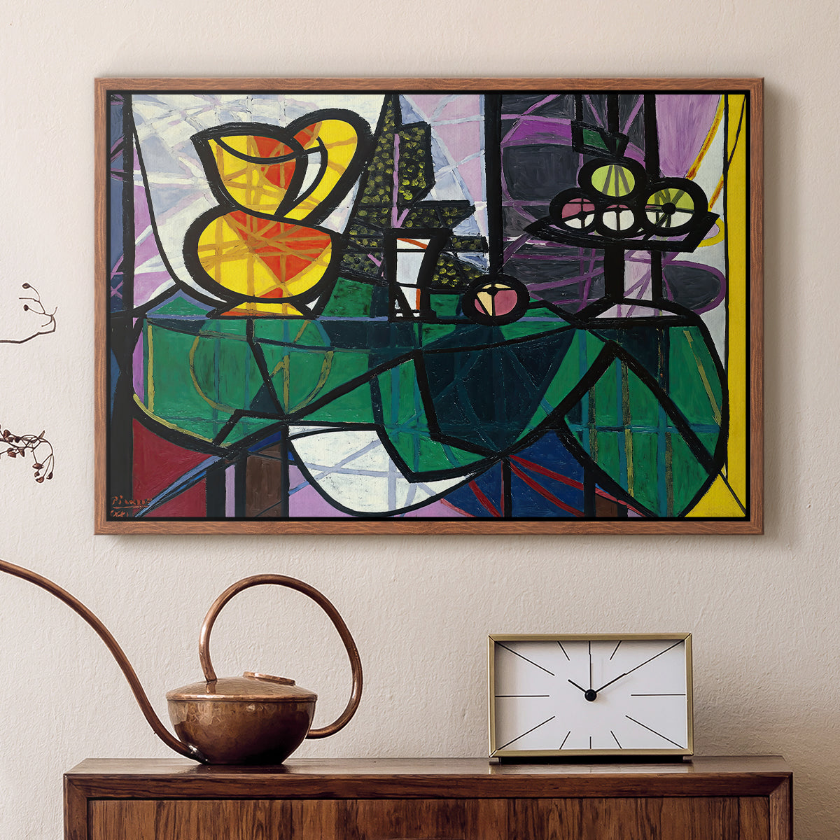 Pitcher and Bowl of Fruit, 1931 - Floater Framed Canvas Print