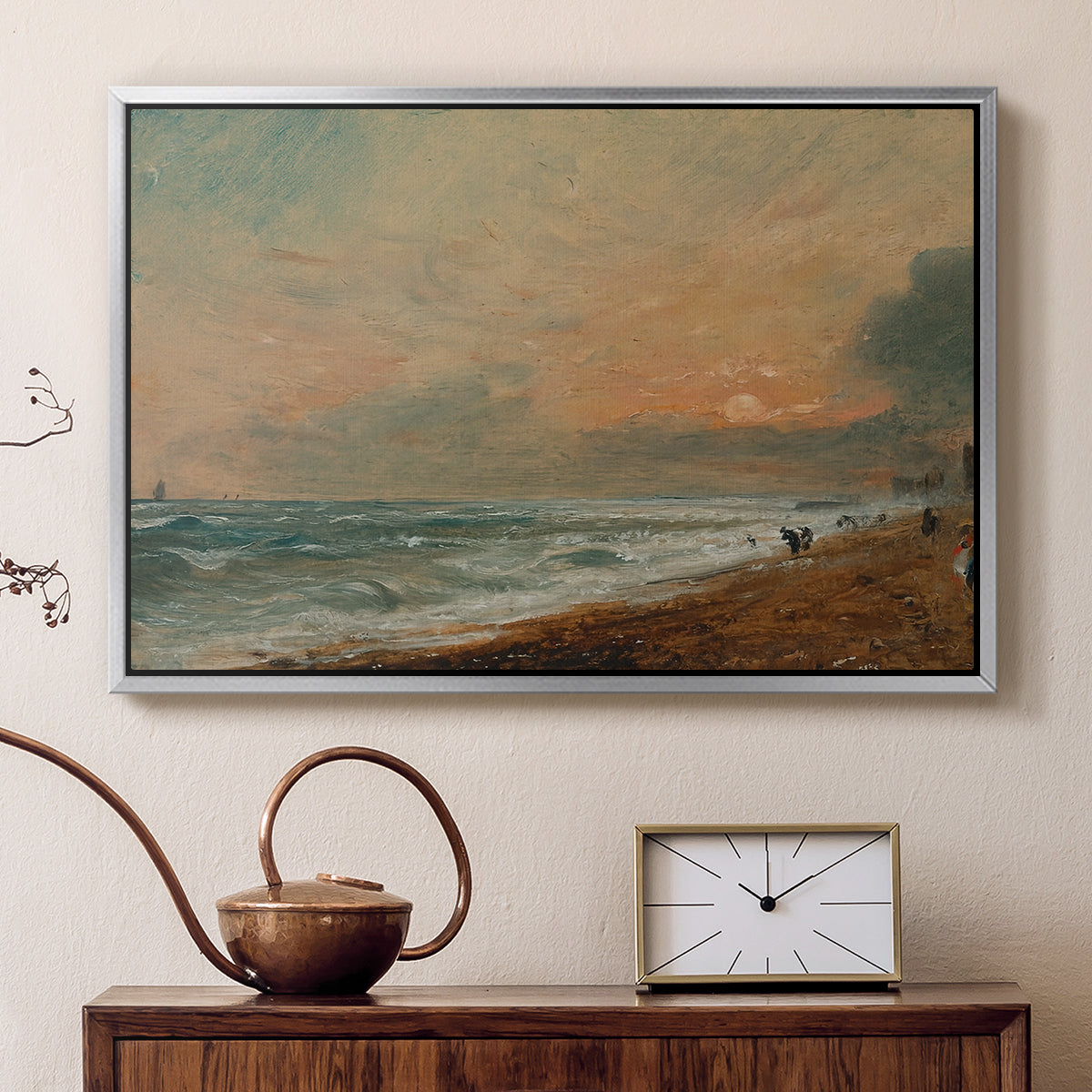 Hove Beach, c. 1824-1826 - Floater Framed Canvas Print